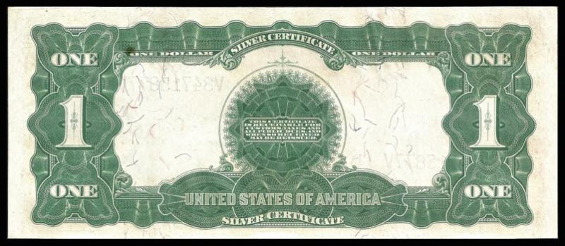 Name:  1899 Black Eagle Silver Certificate Back side.jpg
Views: 411
Size:  57.0 KB