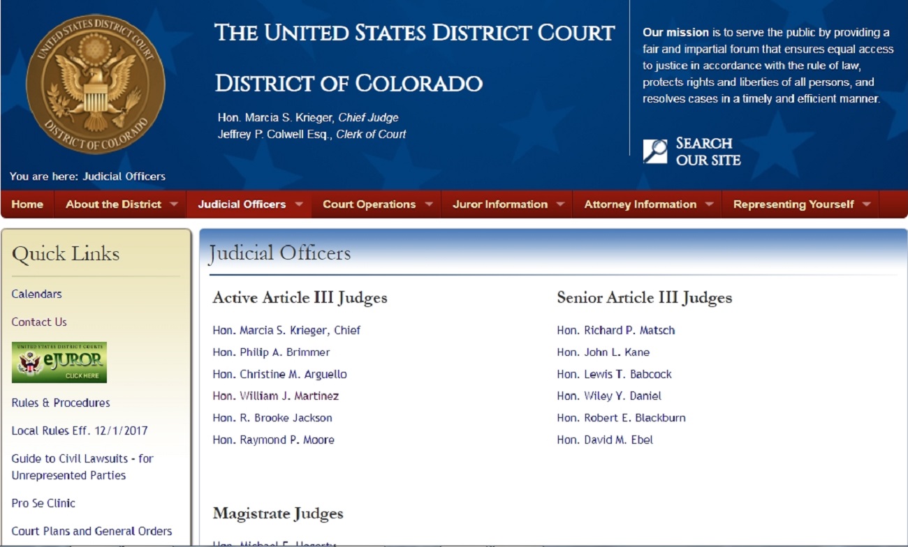 Name:  Colorado USDC Judicial Officers KRIEGER.jpg
Views: 1086
Size:  223.1 KB