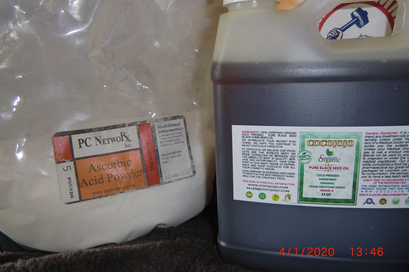 Name:  COVID-19 prevention cure ascorbic acid powder hydroxychloroquine thymoquinone.jpg
Views: 314
Size:  356.2 KB
